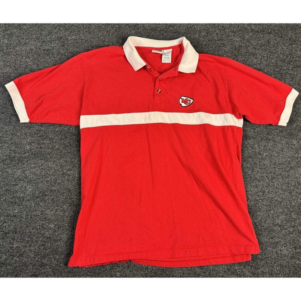 Kansas City Chiefs Y2K Polo Iron Knights Athletic XL Vintage 2000 Red NFL